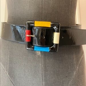Colorful thick waist belt